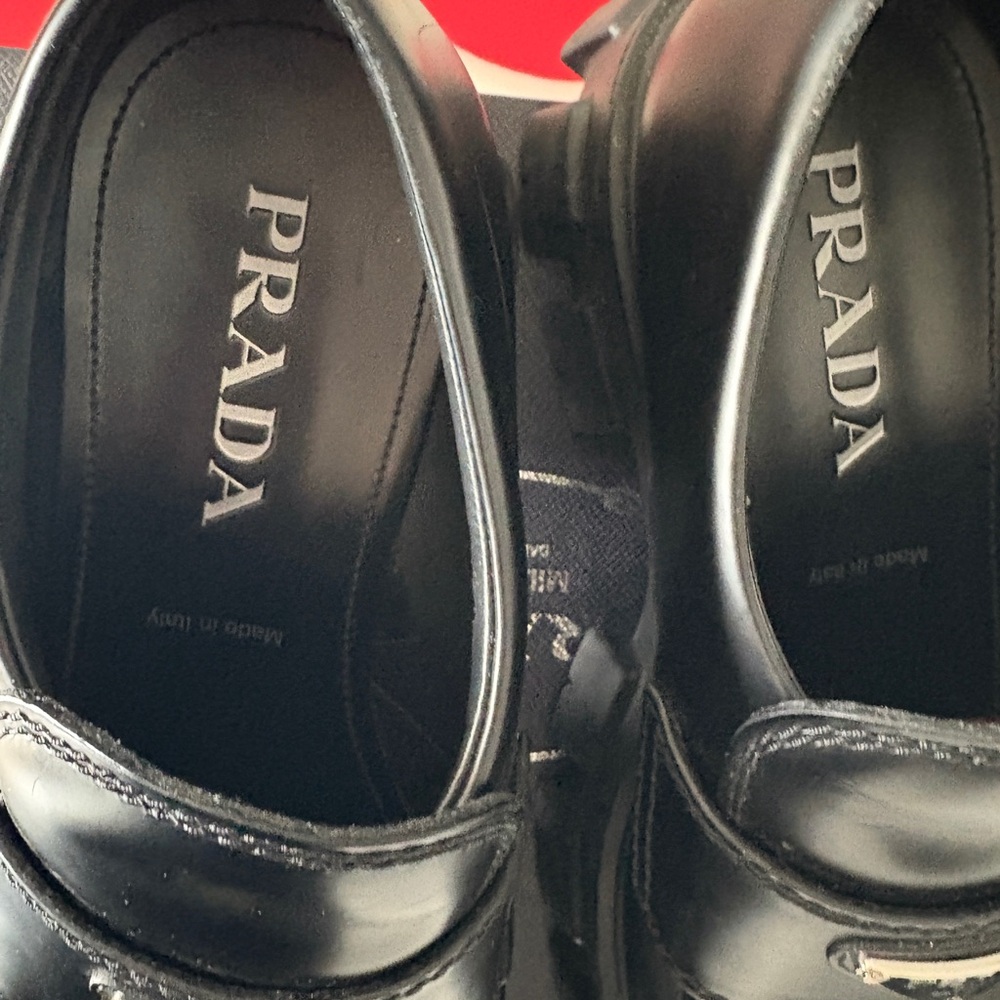 Prada Black Chunky Loafers - Picture 5 of 7